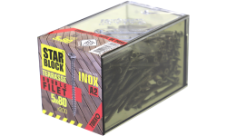 Vis terrasse Inox A2 - 5x80 - double filet - boîte de 200 - STARBLOCK