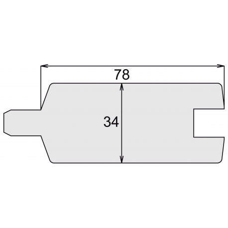 PRESERVE Lame droite 34*78*1.92 SBN CL3 bronze