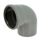 Coude 87°30 cr4 ø160 mf jf gris