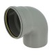 Coude 87°30 cr4 ø200 mf jf gris