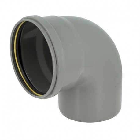 Coude 87°30 cr4 ø200 mf jf gris