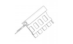 Profilé d'angle perforé en acier galvanisé avec jonc PVC standard